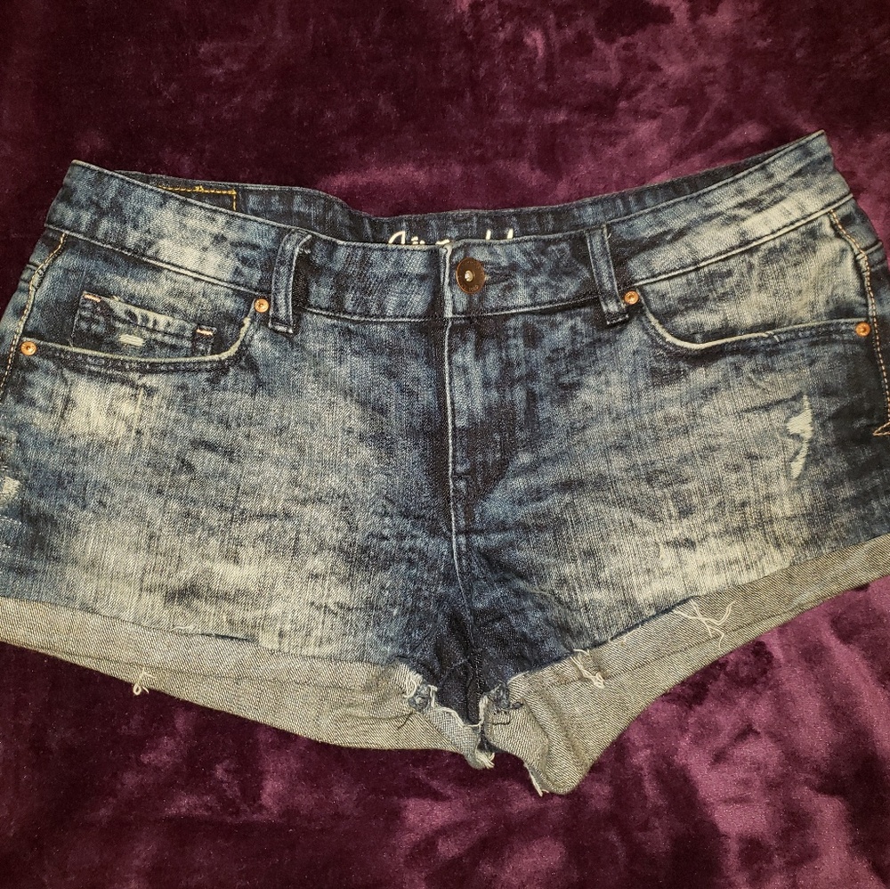 Distressed Bleached Shorts